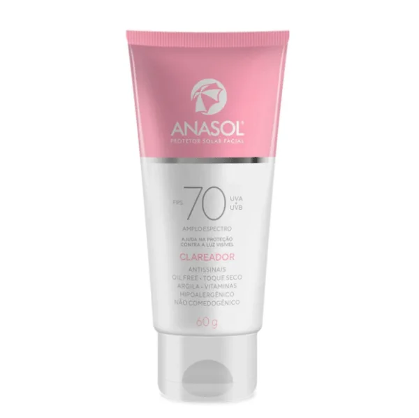 Protetor Solar Facial Clareador FPS 70 Anasol 60g